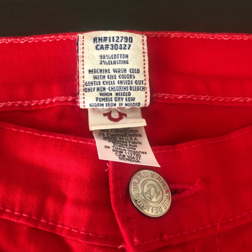 True Religion Women's Serena Super Skinny Red Jeans Size 30 NEW! - Picture 8 of 9